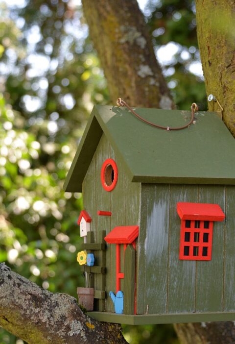 Vogelhäuschen im Garten